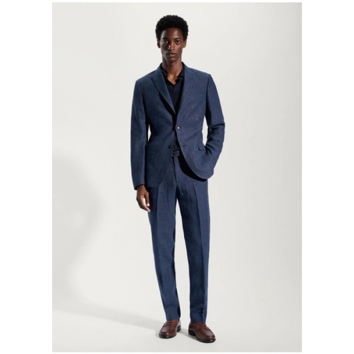 Mango Man %100 Keten Takım Elbise Pantolonu