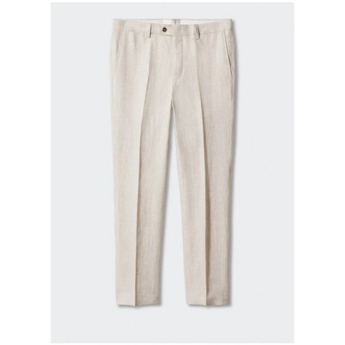 Mango Man %100 Keten Takım Elbise Pantolonu