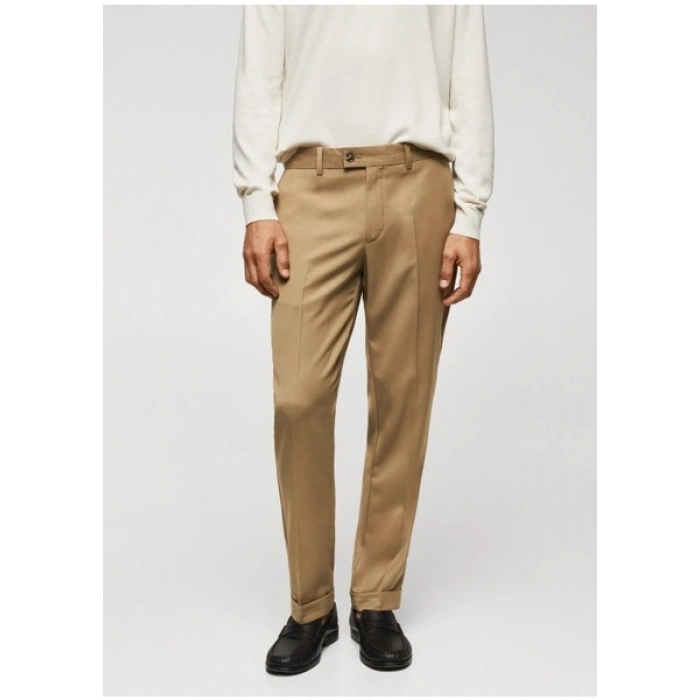 Mango Man Geri Dönüşümlü Kumaştan Slim Fit Pantolon