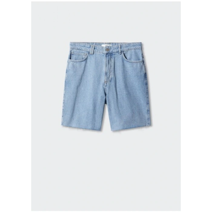 Mango Man Normal Kesim Denim Bermuda Şort
