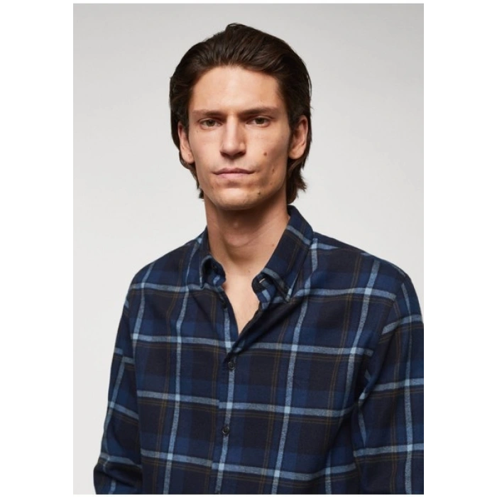 Mango Man Regular Fit Kareli Flanel Gömlek