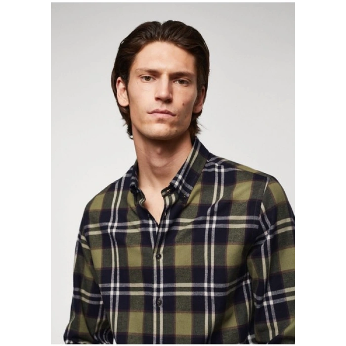 Mango Man Regular Fit Kareli Flanel Gömlek
