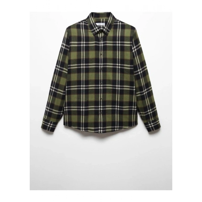 Mango Man Regular Fit Kareli Flanel Gömlek