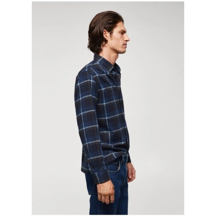 Mango Man Regular Fit Kareli Flanel Gömlek