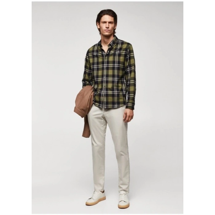 Mango Man Regular Fit Kareli Flanel Gömlek