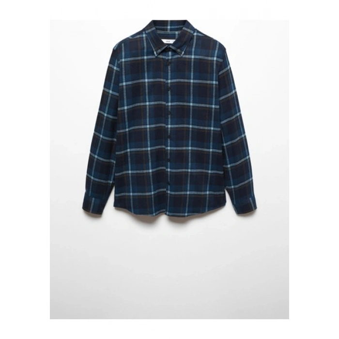 Mango Man Regular Fit Kareli Flanel Gömlek