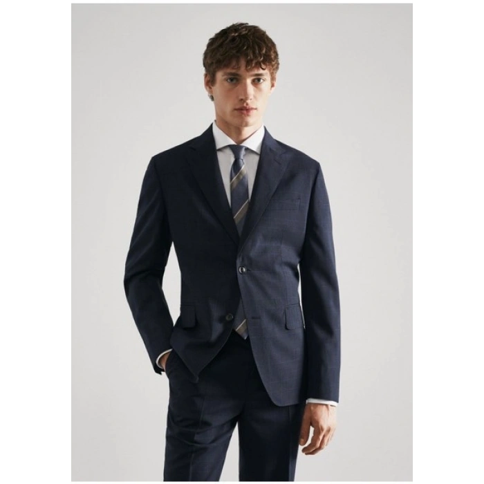 Mango Man Slim Fit Bakir Yün Takım Elbise Blazer
