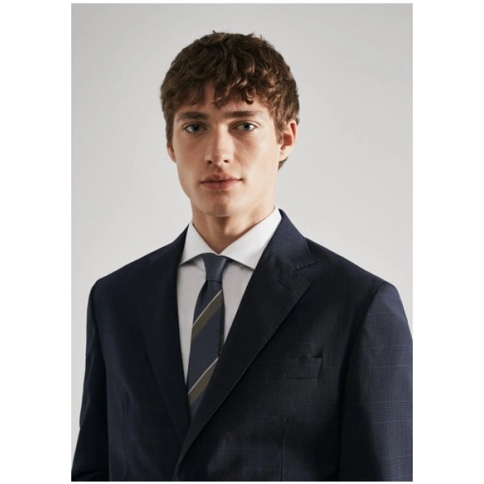 Mango Man Slim Fit Bakir Yün Takım Elbise Blazer