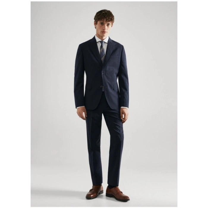 Mango Man Slim Fit Bakir Yün Takım Elbise Blazer