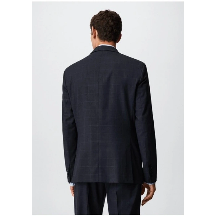 Mango Man Slim Fit Kareli Takım Blazer
