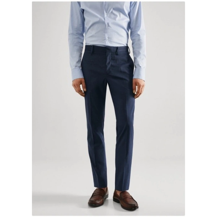 Mango Man Süper Slim Fit Baskılı Takım Pantolonu