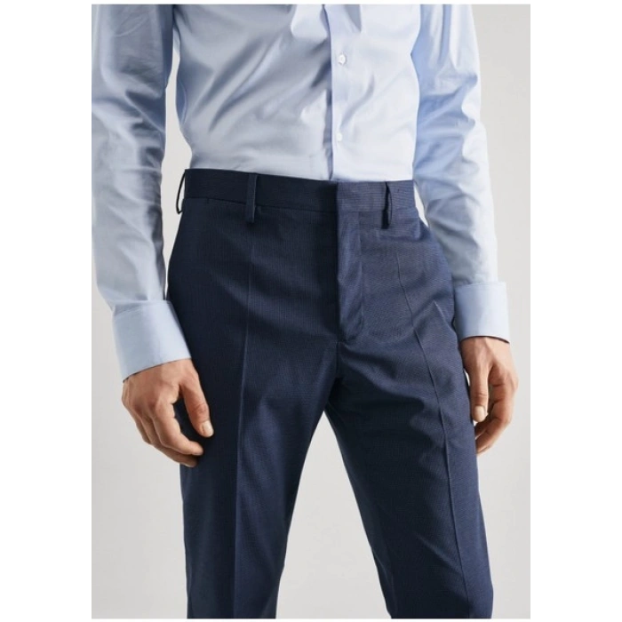 Mango Man Süper Slim Fit Baskılı Takım Pantolonu