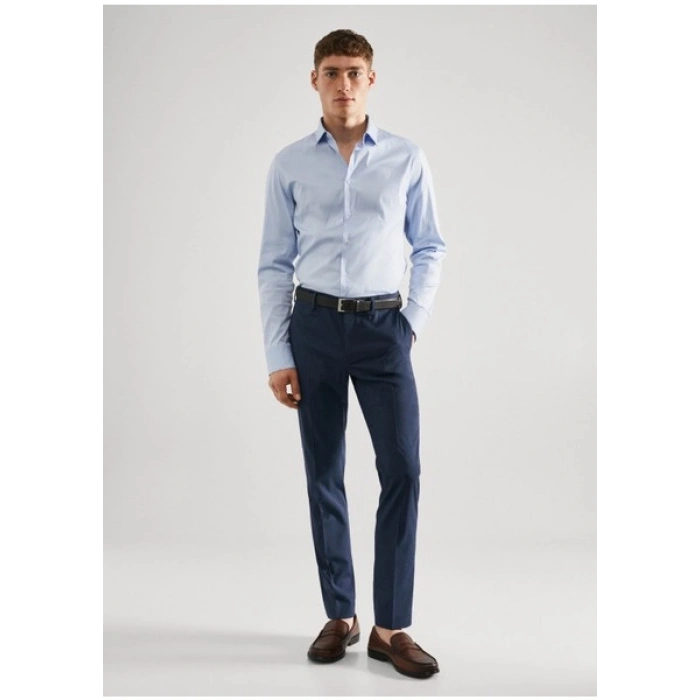 Mango Man Süper Slim Fit Baskılı Takım Pantolonu