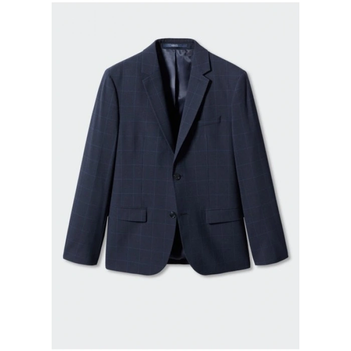 Mango Man Süper Slim Fit Kareli Takım Elbise Ceketi