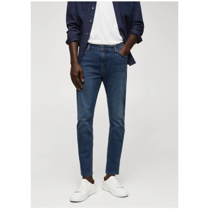 Mango Man Tom Daralan Paçalı Kısa Jean
