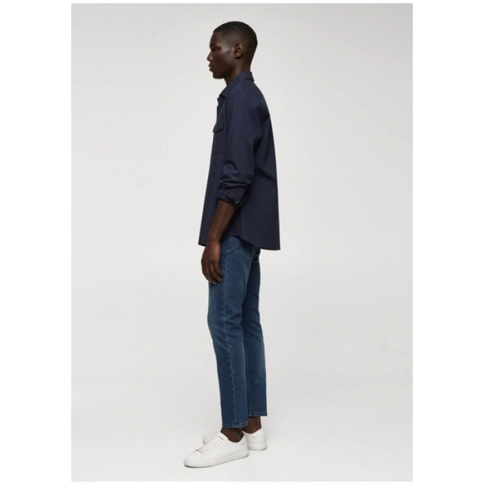 Mango Man Tom Daralan Paçalı Kısa Jean