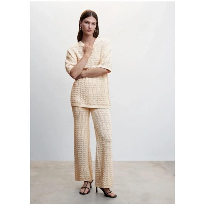 Mango Örme palazzo pantolon