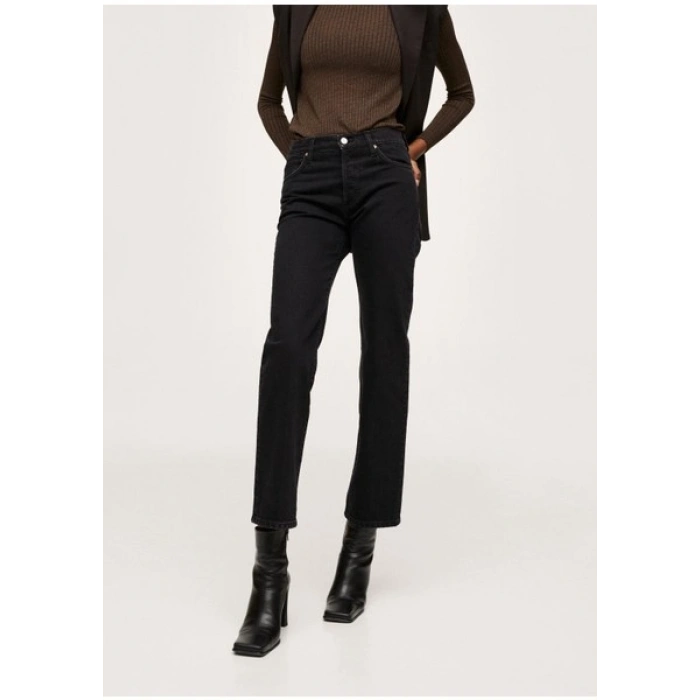 Mango Orta Bel Mid-Rise Düz Paça Jean