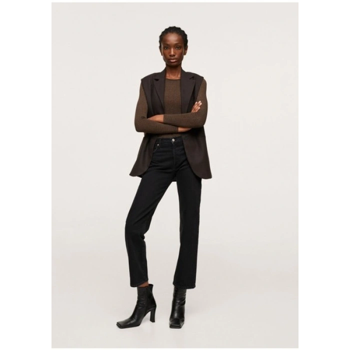 Mango Orta Bel Mid-Rise Düz Paça Jean