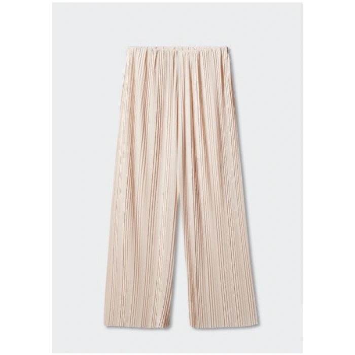 Mango Pileli Geniş Paça Pantolon