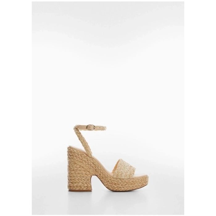Mango Raffia Örgülü Sandalet