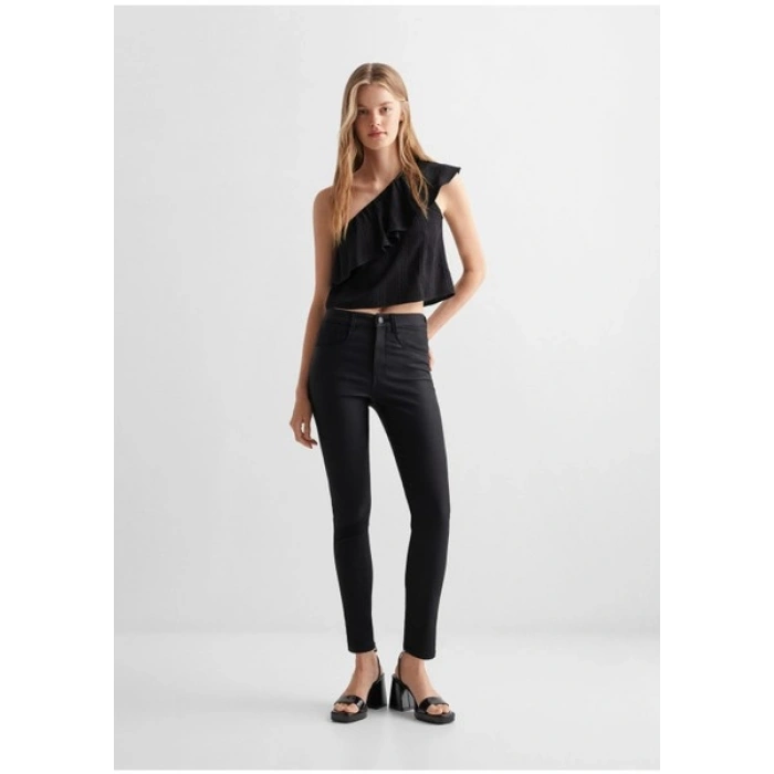 Mango Simli Detaylı Asimetrik Bluz