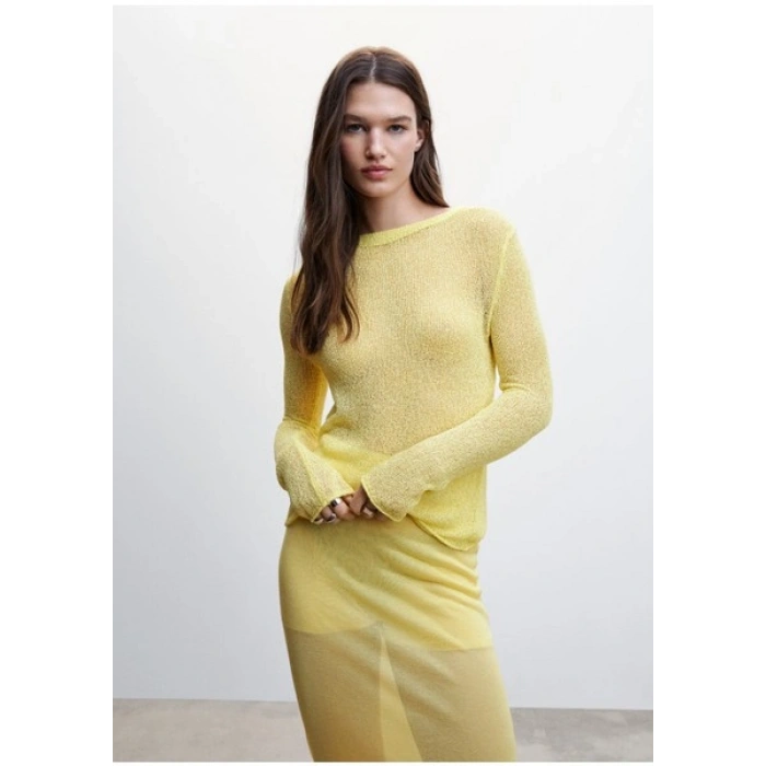 Mango Yarı Şeffaf Örme Etek