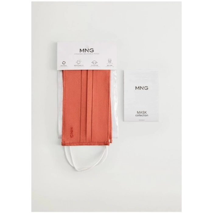 Mango Yıkanabilir Yüz Maskesi Telsiz Düz Tasarım 100% Polyester Malzeme ile Üretilmiştir