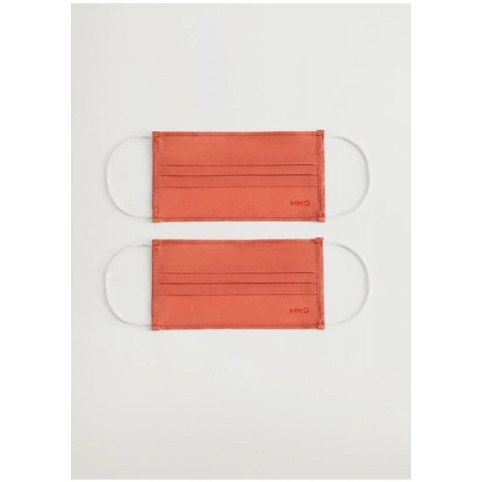 Mango Yıkanabilir Yüz Maskesi Telsiz Düz Tasarım 100% Polyester Malzeme ile Üretilmiştir