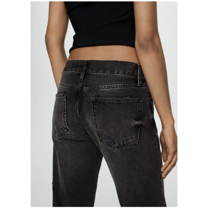 Mango Yırtık Düşük Bel Kız Arkadaş Jeanu