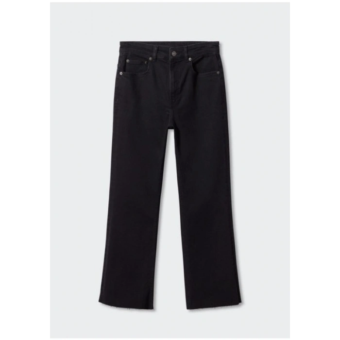 Mango Yırtık düz jean pantolon