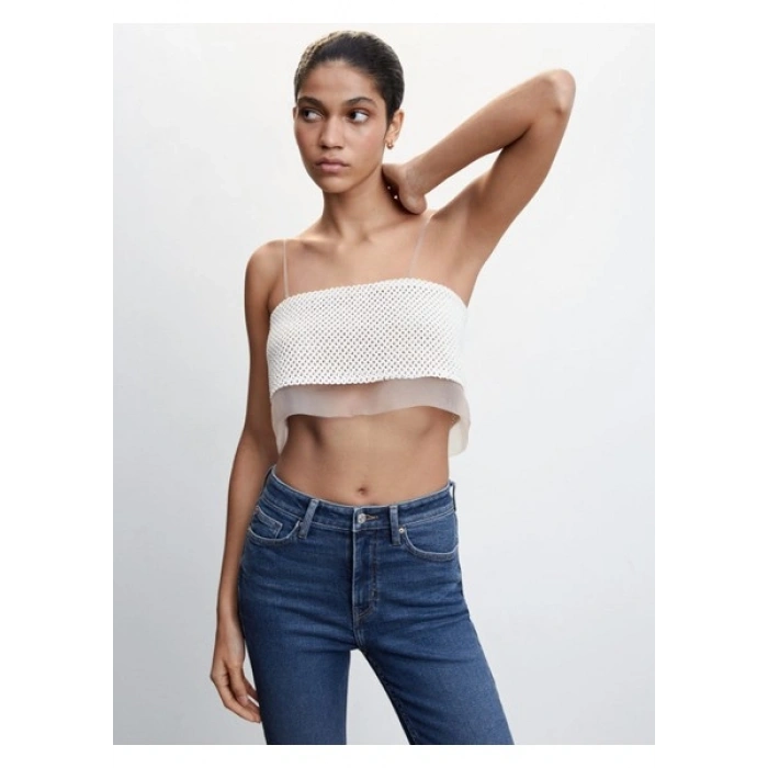 Mango Yüksek belli skinny jean pantolon