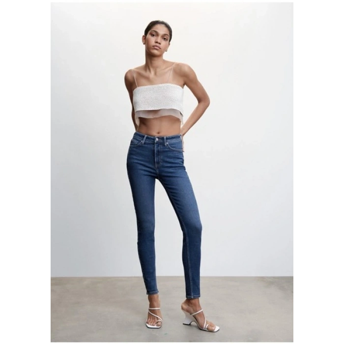 Mango Yüksek belli skinny jean pantolon