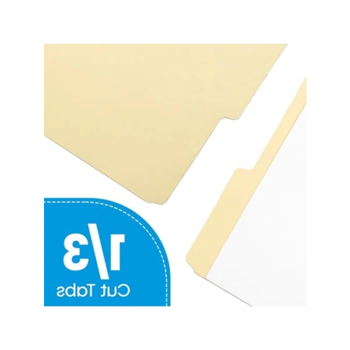 Manila Dosya Klasörü, Yasal Boy, 1/3 Kesim, 100 Adet