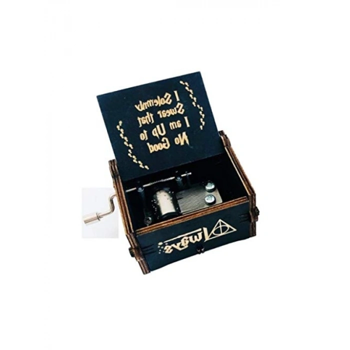 Manuel Çevirmeli Ahşap İşemeli Müzik Kutusu