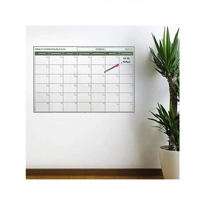 Manyetik Aylık Program Planlayıcı Duvar Takvimi, 85x56 cm