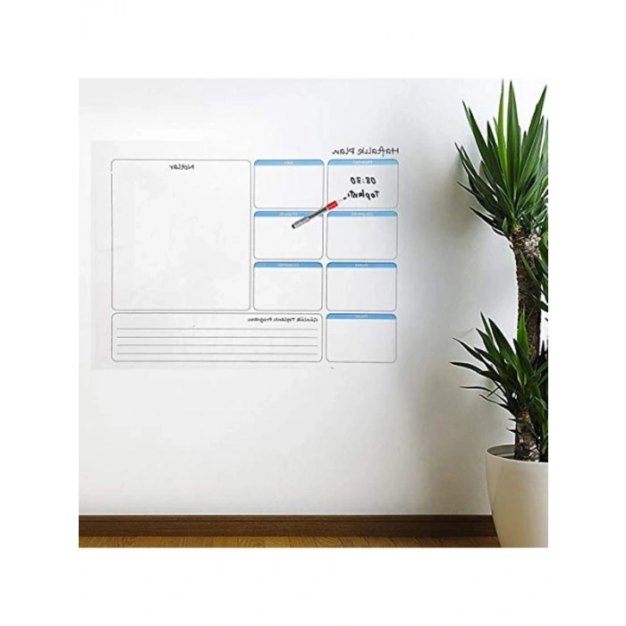 Manyetik Haftalık Planlayıcı, Duvar Stickerı, 56 cm x 70 cm