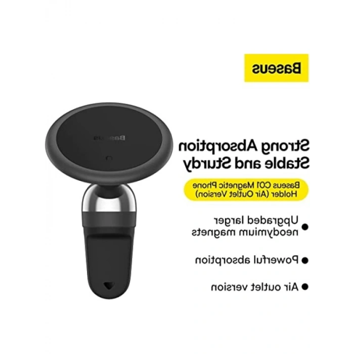 Manyetik Havalandırma Aracı Tutucu, Siyah