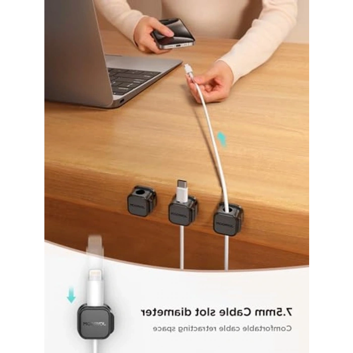 Manyetik Kablo Klipsi Seti, 6lı Paket ile Kablo Yönetimi ve Düzenleme Kolaylığı