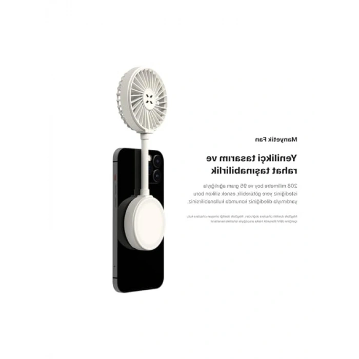 Manyetik USB Şarj Edilebilir Taşınabilir Vantilatör - Ultra Sessiz