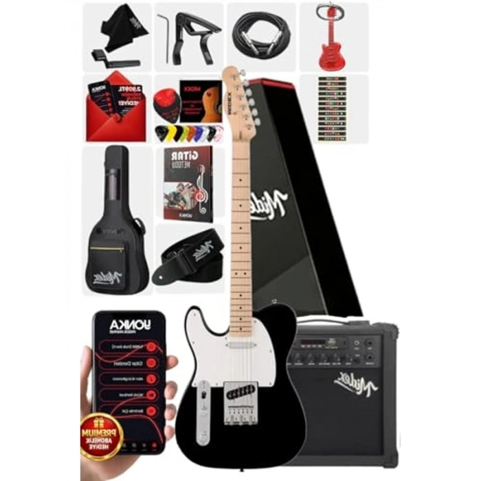 Maple Klavye ve Amfili Elektro Gitar Seti, 46 İnç