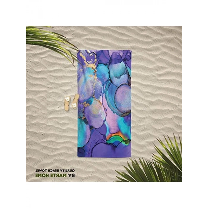 MARTE HOME PURPLE MARBLE PLAJ HAVLUSU