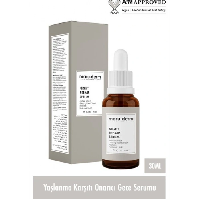 Maru.derm Night Repair Gece Onarıcı Cilt Bakım Serumu 30 ml
