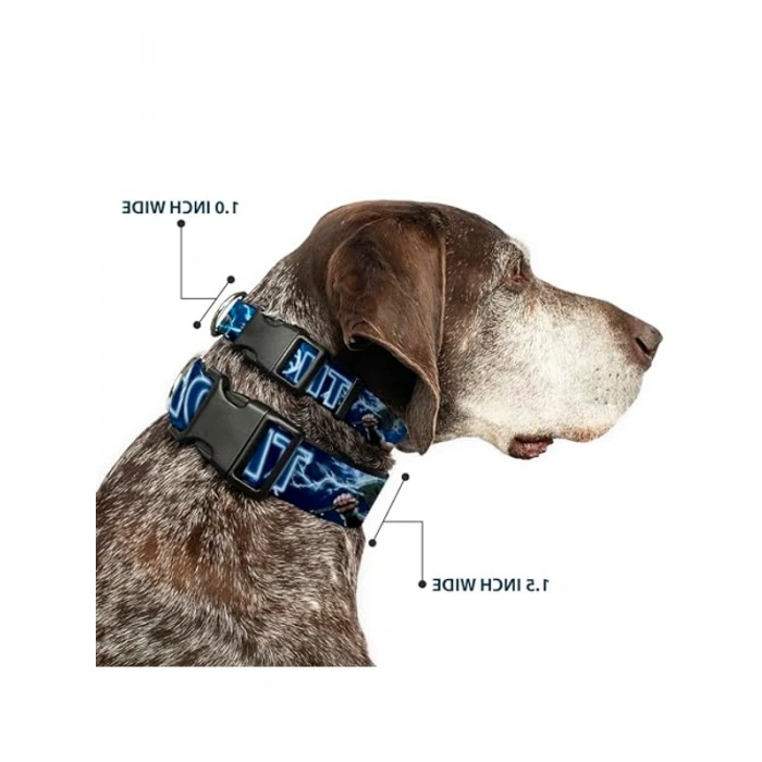 Marvel Comics Evcil Hayvan Yaka, Köpek Tasması Plastik Toka, Avengers Thor Hammer Aksiyon Poz Galaxy Blues Beyaz, 50 ila 70 cm Genişlik