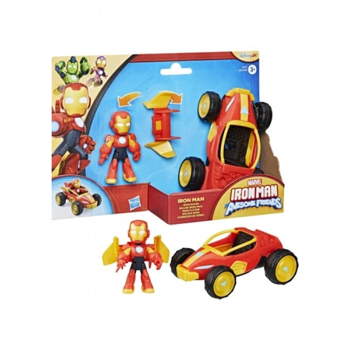 Marvel Iron Man And His Awesome Friends Iron Racer Aksiyon Figürü ve Oyuncak Araç