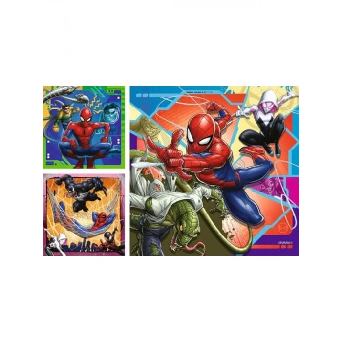 Marvel Spider Man Temalı 3x49 Parça Puzzle