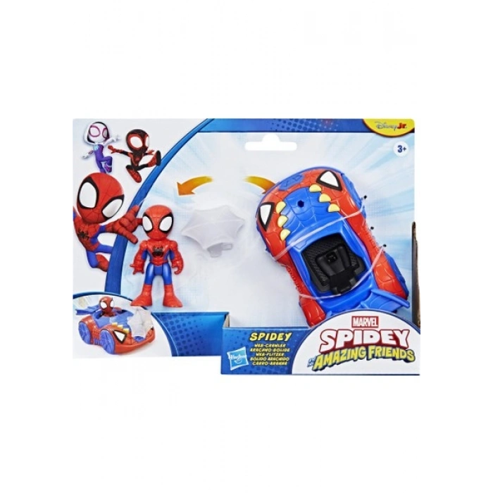 Marvel Spidey And His Amazing Friends Spidey Web Crawler Aksiyon Figürü ve Oyuncak Araba