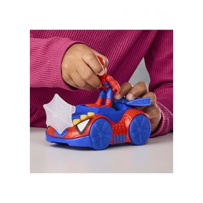 Marvel Spidey And His Amazing Friends Spidey Web Crawler Aksiyon Figürü ve Oyuncak Araba