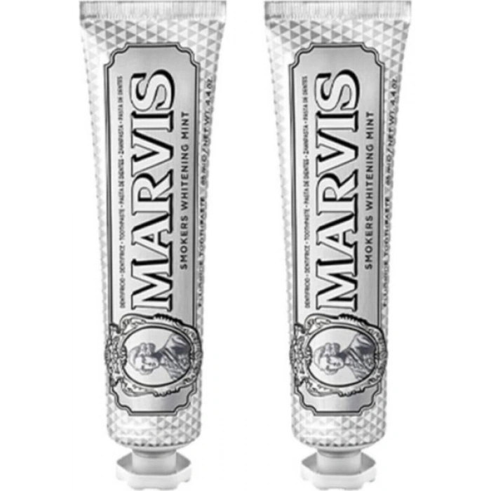 Marvis 85 ml Smokers Beyazlatıcı Diş Macunu 2 Adet Nane Aroması ile Ferahlatıcı Etki
