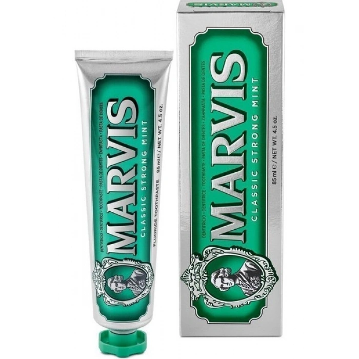 Marvis Classic Strong Mint Diş Macunu 85 ml - Yoğun Nane Aromasıyla Uzun Süreli Ferahlık